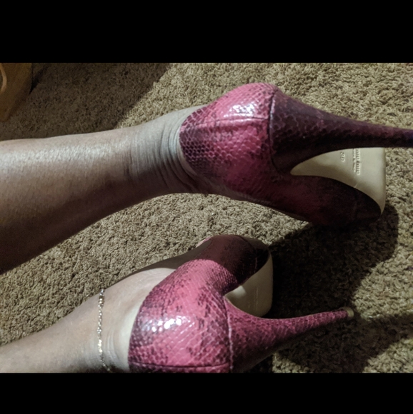 MiuMiu Snakeskin Peeptoes - Picture 13 of 13